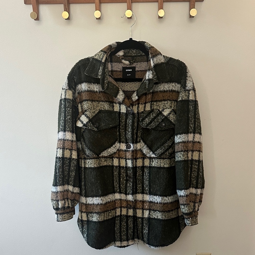 Cotton On Oversized Plaid Jacket